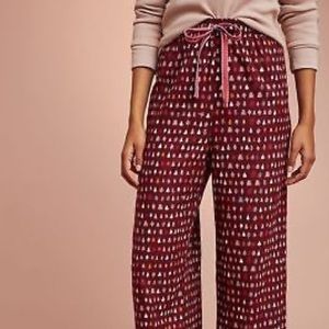 ANTHROPOLOGIE winter trees pajamas in XL